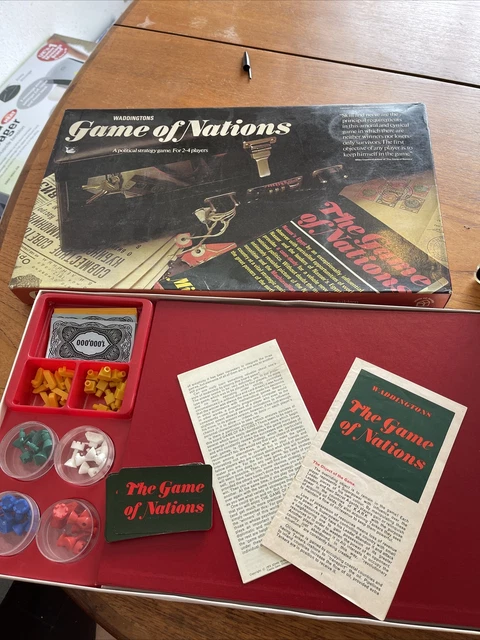 VINTAGE THE GAME of Nations Board Game Waddingtons 1976 Complete VGC ...