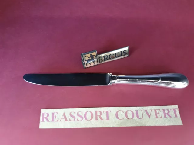 Cuchillo Postre Medio Raya 21CM Ercuis Bonito Condición Metal Plateado