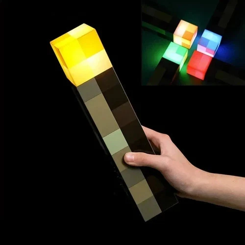 MINECRAFT GAME TORCH Lamp Led Night Light Home Decors USB Rechargeable ...