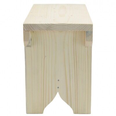 Small Wooden Pine Stool Rustic Shabby chic rectangle seat Step 3