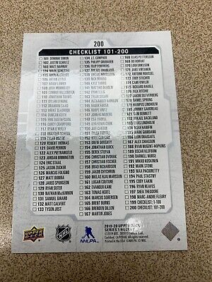 2019-20 Upper Deck Hockey Card Complete Your Set You Pick From List 1-200 NHL
