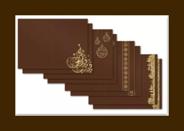 DeLuxe Doppelkarten mit Golddruck-ReddyCards-verschiedene Farben und Motive