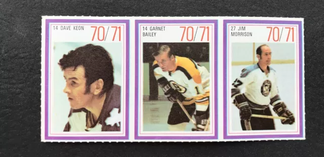 🥅 1970-71 Esso Power Players - Stripe #1 of 3 stamps uncut