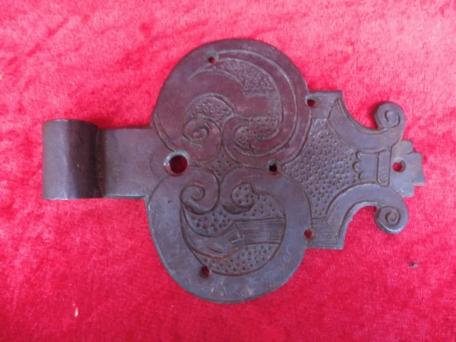 POIGNÉE EN FER de style ancien pour porte d'armoire avec matériel de