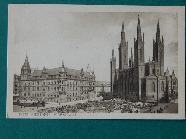 Wiesbaden: Marktplatz. Verlag Karl Rud. Bremer & Co. AK827