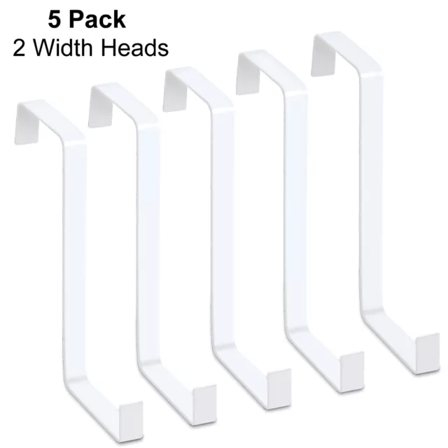 5Pcs Over The Door Hooks Sturdy Metal Single Hook Hanger for Wreath Hat Bag Coat