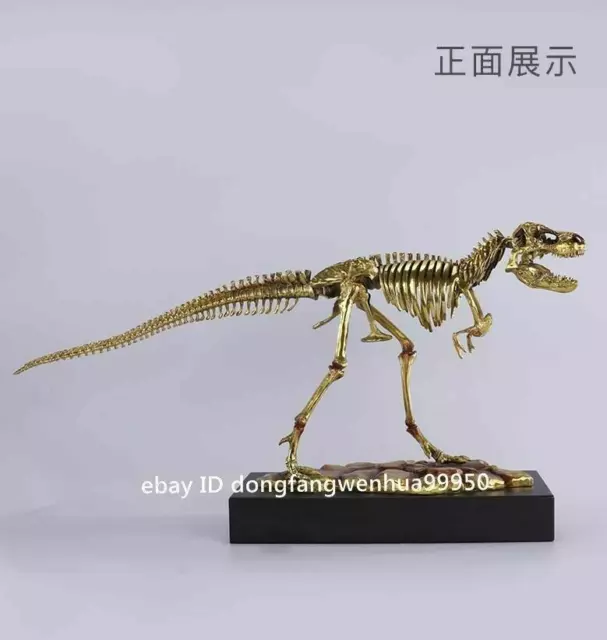 Copper Bronze Jurassic Period Dinosaur Fossil Tyrannosaurus Rex Skeleton Statue