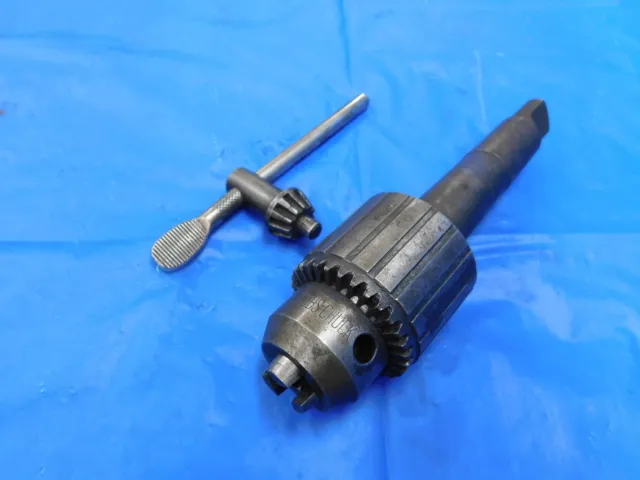 Jacobs 6A Drill Chuck 0-1/2" Capacity Morse Taper #3 Mt3 W/ Key Southbend Lathe