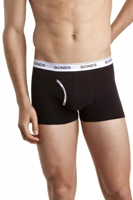 Mens Bonds Black And White Guyfront Trunk Underwear