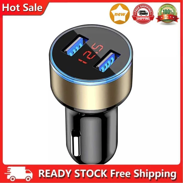 Caricabatterie auto ricarica rapida caricabatterie cellulare accessori auto USB (oro)