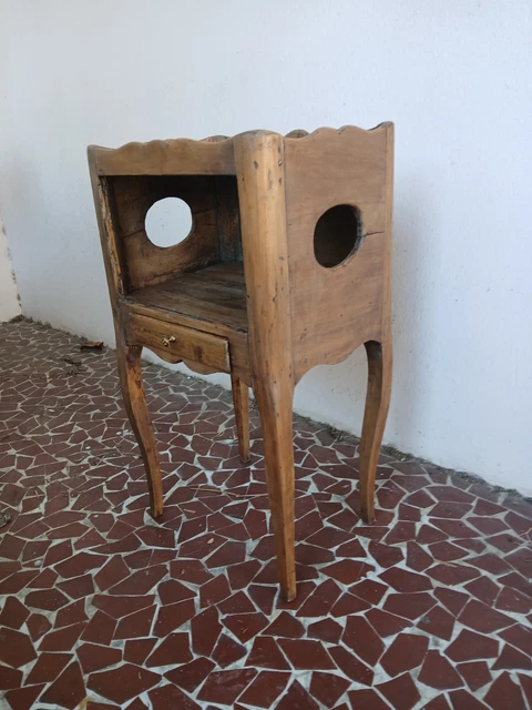 PETIT CHEVET DE poupée/Jouet Ancien bois bambou /table de nuit