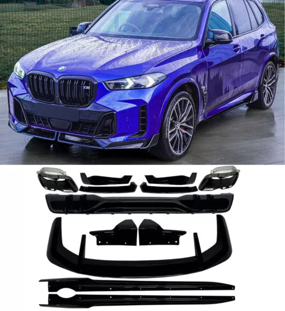 Front Splitter Full Aero Body Kit Gloss Black For Bmw X5 G05 Lci Facelift 2023+