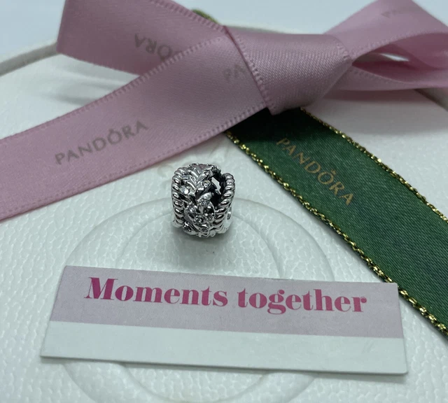Pandora Dazzling Grain Swirls Charm 797597CZ Twisted Sparkly Bead Genuine Ale
