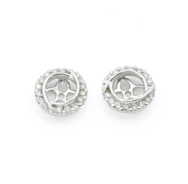 14K White Gold Diamond .30Ctw J-K Si1 Round 1.5 Grams Earring Jackets Jb350-5 14K White Gold Diamond .30Ctw J-K Si1 Round 1.5 Grams Earring Jackets Jb350-5