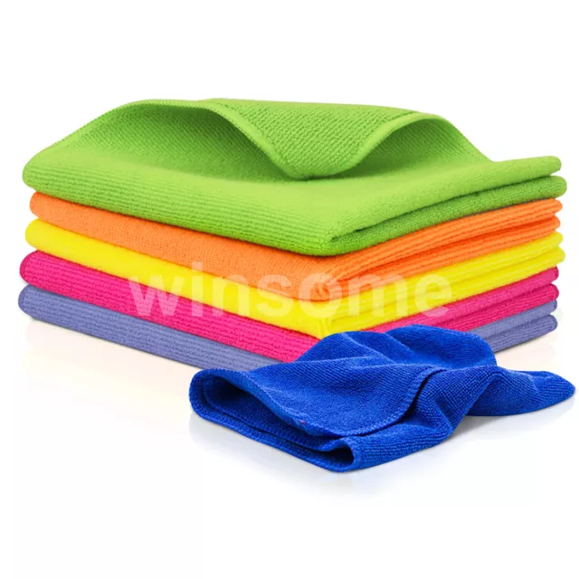 6x Large Microfibre Cloths Home Kitchen Valeting Cleaning Dusters Car Polisher