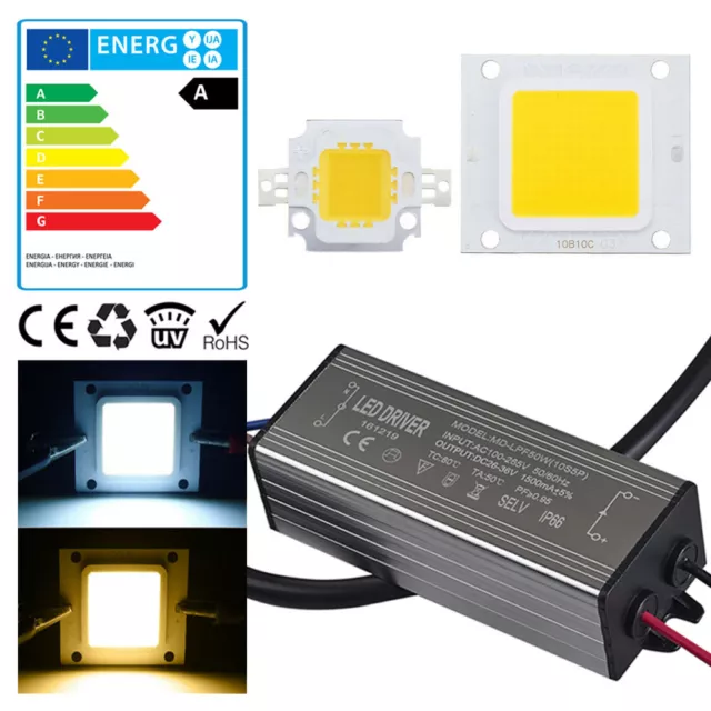 10W 20W 30W 50W 70W 100W LED COB Chip 12V 36V Driver Netzteil Treiber Trafo IP65