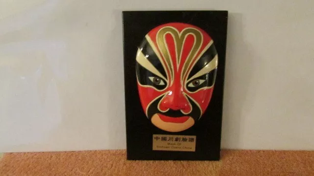 The Mask Of Sichuan Opera Wood Wall Hanging Decor