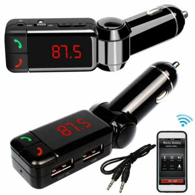 LCD Car Kit Bluetooth FM-Transmitter MP3-Player 3,5 USB-Freisprecheinrichtung m