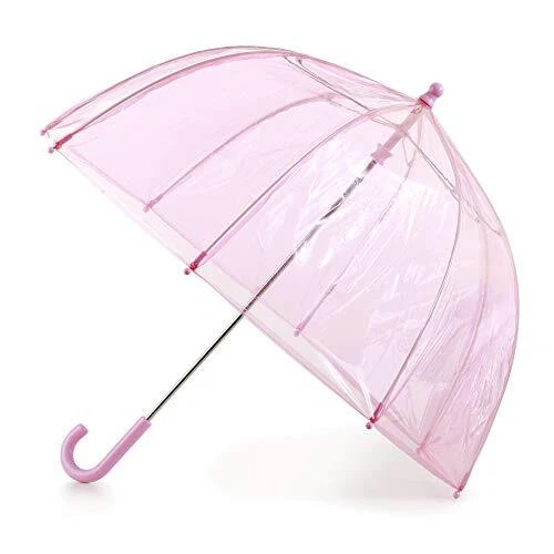 Kids Clear Bubble Kids Umbrella - Perfect for Walking Safety- One Size Pink