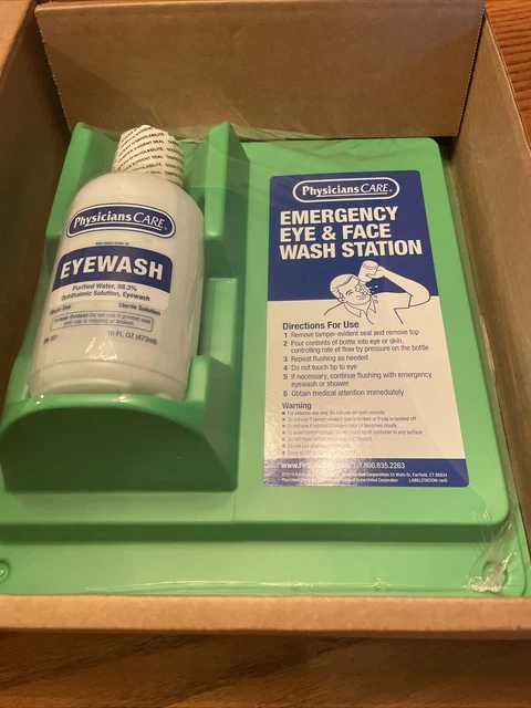 1 Pack Physicians Care Emergency Eye & Face Wash Station exp-4/23 Sealed