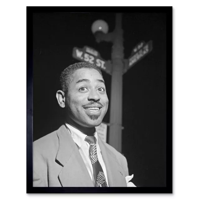 Vintage Portrait Jazz Music Legend Dizzy Gillespie 12X16 Inch Framed Art Print