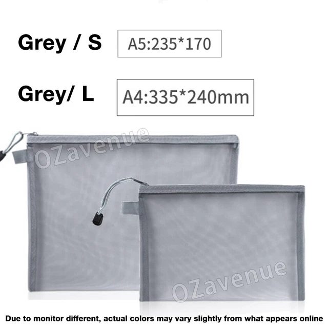 Clear Mesh Portable Large Pen Pencil Case Makeup Cosmetic Storage Bag Pouch Case