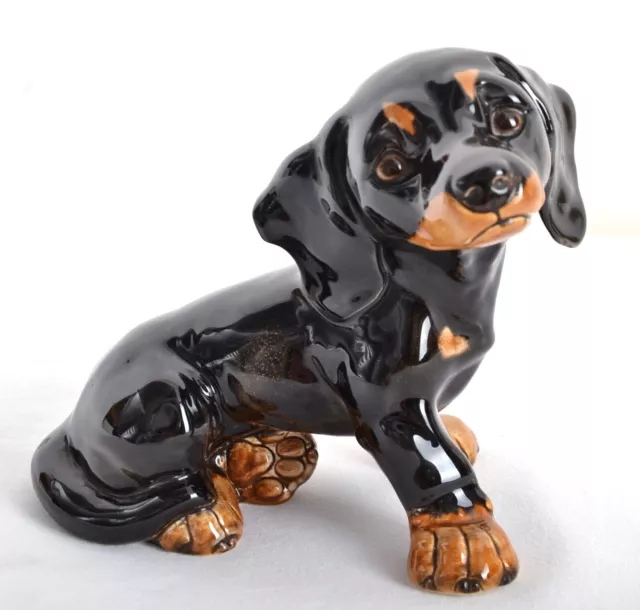 Große alte Goebel Porzellan Figur Dackel Teckel 18 cm lang Hund - Dog porcelain 3