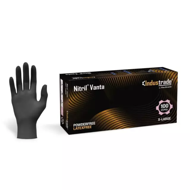 Heavy Duty Nitrile Black Thick Strong Gloves Super Thick 100/1000 Boxes S-XL