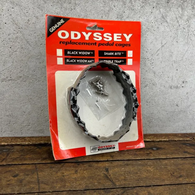 Old School BMX Odyssey Shark Bite Pedal Cages NOS New in Package Screws OG