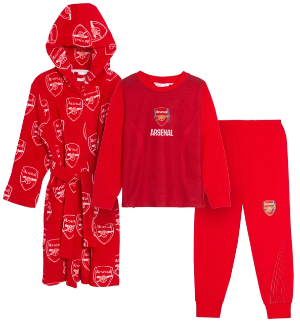 Pigiama Due Pezzi Arsenal FC Per Ragazzo – Maniche Lunghe, Colore Rosso, Cotone Morbido