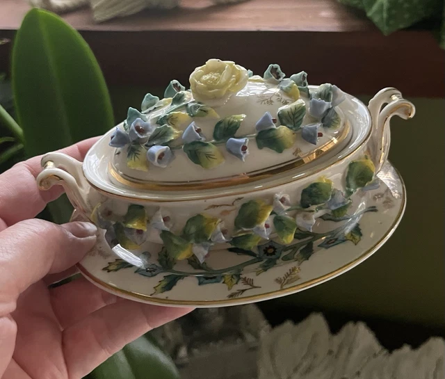 イマリ　オールドイマリ　ビンテージ　灰皿　hokutosha occupied VINTAGE 1940S HOKUTOSHA Occupied Japan Ashtray Handpainted