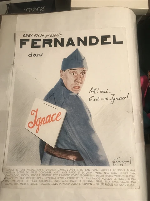 Photo De Presse – Fernandel Dans Le Film 'Ignace' (1937) – Réf D 122 – Original