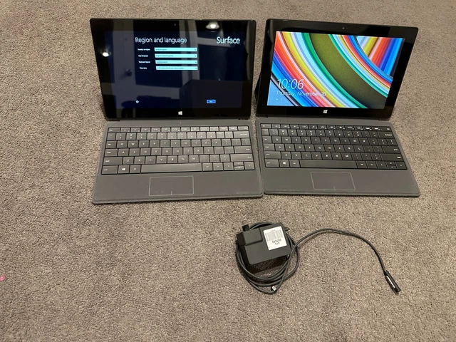 2x Microsoft Surface RT 32GB Tablet 10.6 Win8.1 | Includes 2 Keyboards 1 Charger