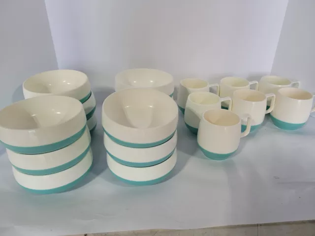 Vintage Vacron Bopp-Decker Insulated Vacuum Plastic MCM 12 Bowls 8 Cups Vintage Vacron Bopp-Decker Insulated Vacuum Plastic MCM 12 Bowls 8 Cups