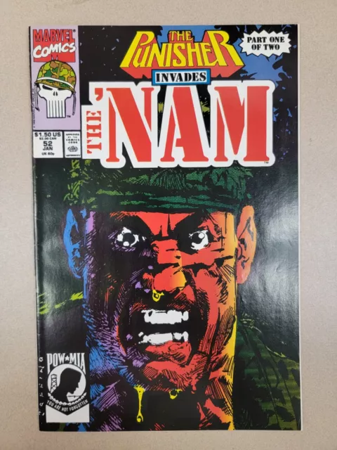 Vintage Marvel The Nam #52 The Punisher Invades Part One Of Two 1991 Comic Book