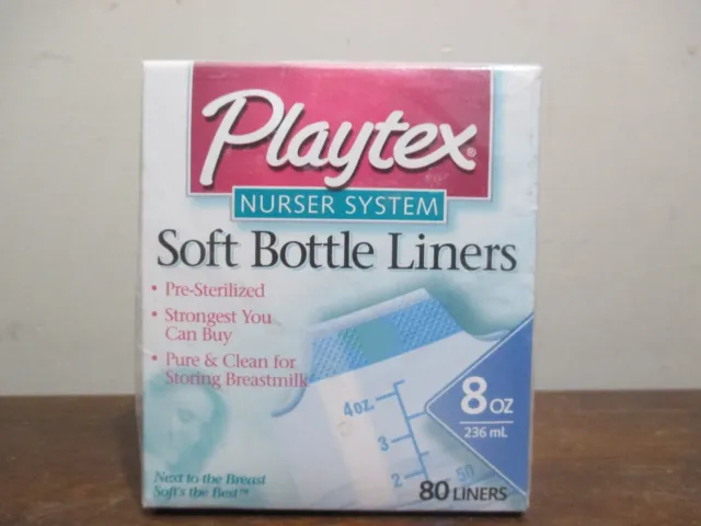 Playtex Soft Baby Bottle Disposable Liners Nurser System Collapsible 8 oz