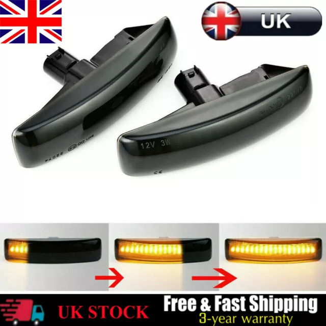 2 SMOKED SIDE REPEATERS INDICATOR LIGHTS For LAND ROVER DISCOVERY 3 4 Freelander