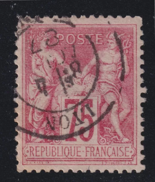 Timbre de France, "Sages" type II, N° 81 oblitéré signé Calves. Très Beau