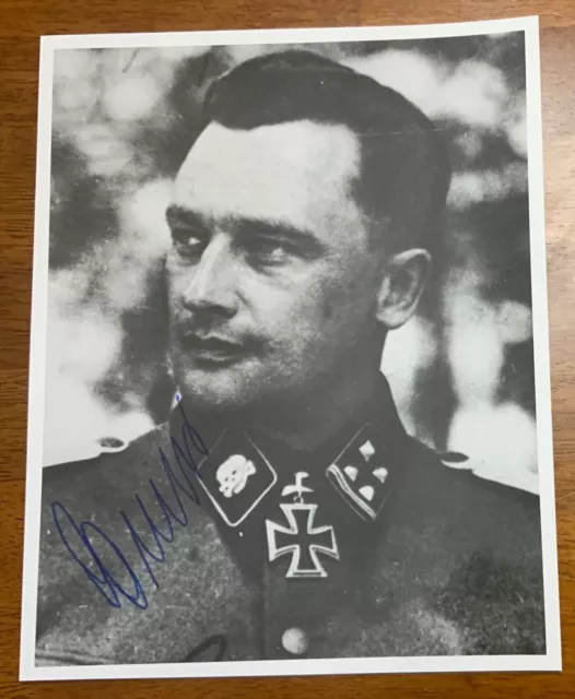 WWII German Waffen SS Kart Launer Knights Cross Signed Photo