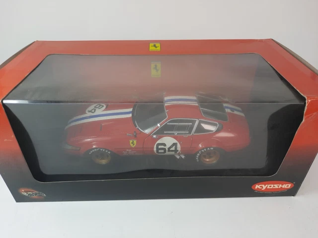 Kyosho 1/18 Ferrari 365 GTB/4 Competizione Daytona N°64 Paul Newman - Rare