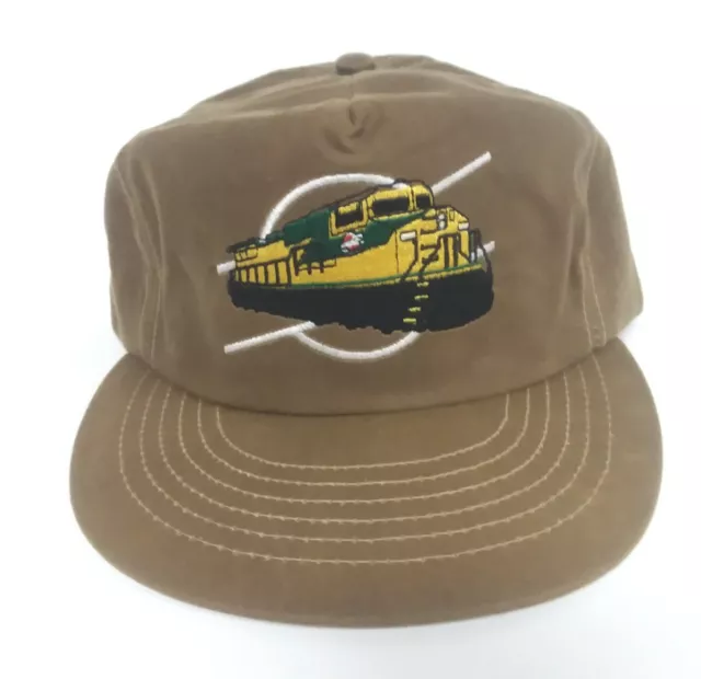 VGN Chicago Northwestern Rail Road Hat Snapback Brown Trucker Train Cap Ajust