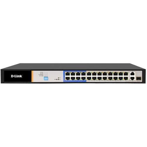 D-Link DES-F1026P-E 26-Port PoE Switch with 24 Long Reach 250m PoE+ Ports and 2