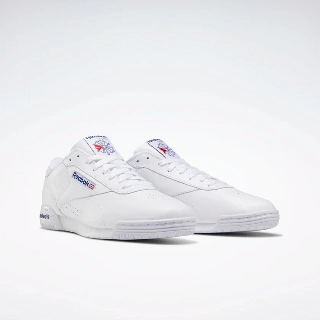 Reebok Ex-O-Fit Herren Weiß Sneaker Freizeitschuhe Sportschuhe Echtleder AR3169