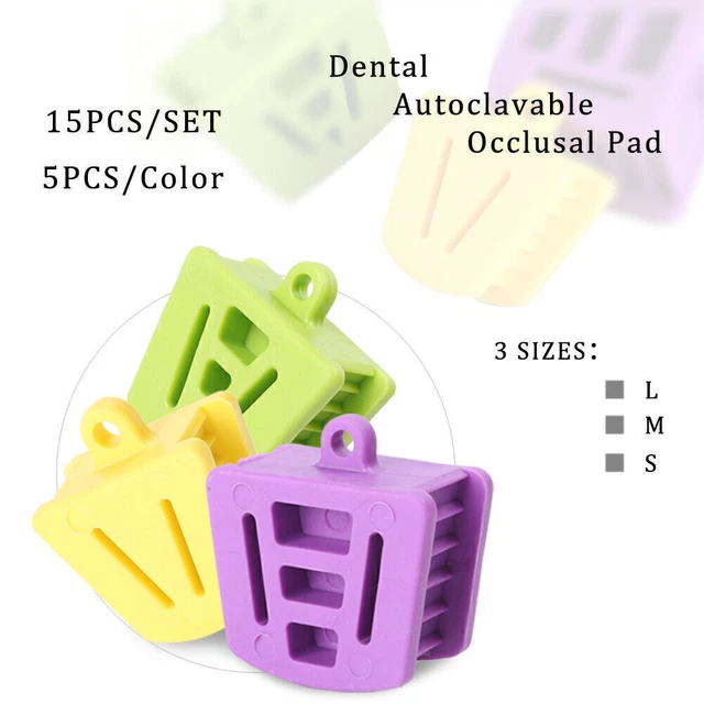15pcs Dental Silicone Mouth Bite Block Rubber Opener Cheek Retractor Prop Kits