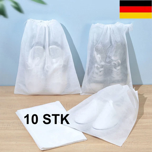 10x Tragbare Kordelzug Schuhe Aufbewahrungstasche Staubbeutel Reisetasche Vlies