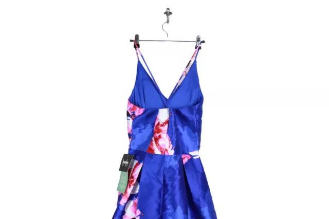 NWT! by&by Women's Blue Floral Print Sleeveless Lined Back Zip Evening Gown 9 3