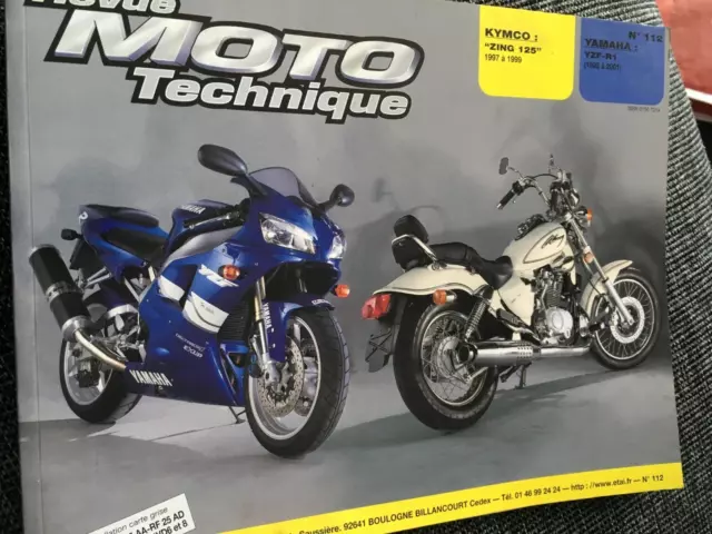 Catalogue / Brochure REVUE MOTO TECHNIQUE KYMCO ZING 125/YAMAHA YZF-R1 de 2006 /