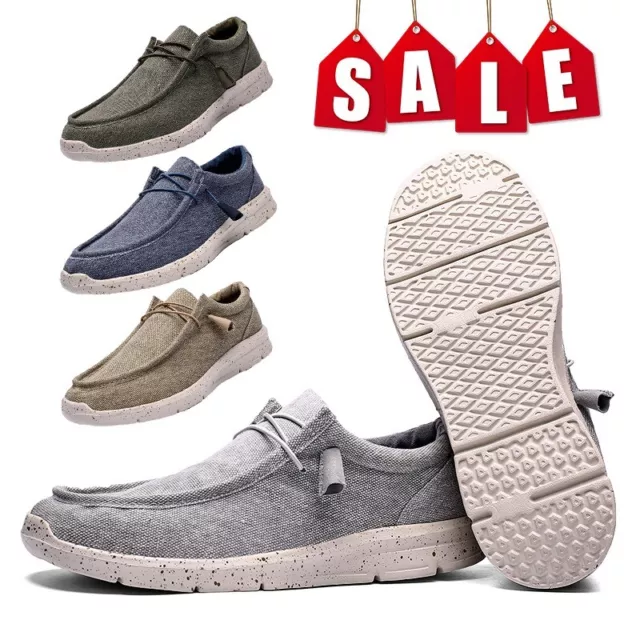 Mens Driving Loafers Slip On Walking Shoes Gym Casual Size Lightweight Trainers