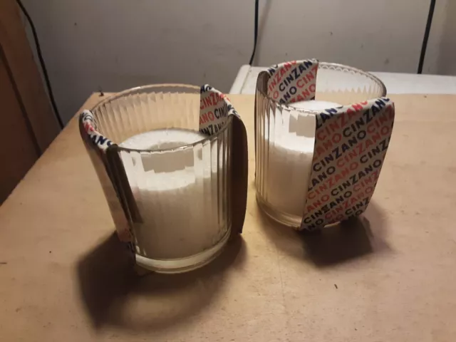 2 Bicchieri Cinzano Mai Usati Altezza 8 Diametro 7 Cm