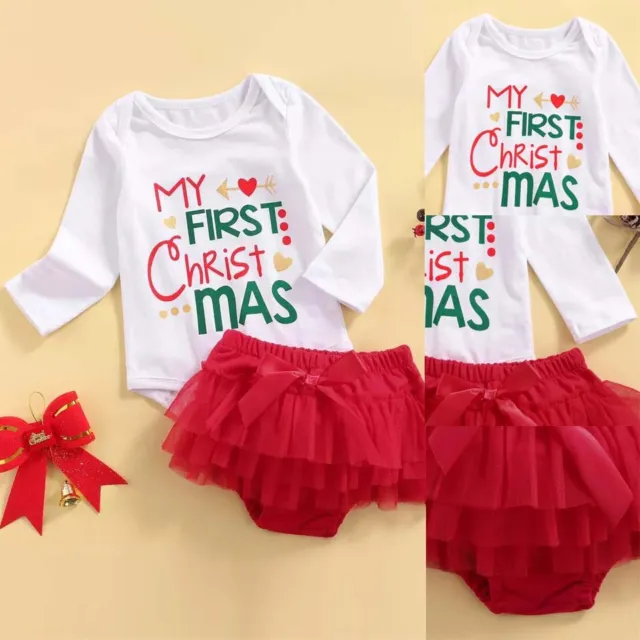 Pantaloncini abito neonate bambine 1° Natale Romper Abito Costume Vestiti di Natale